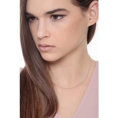 Chaîne en or blanc 18k 45 cm.