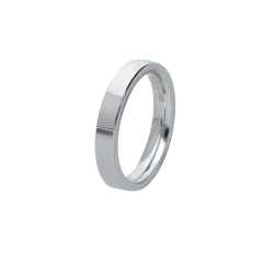Jonc en or blanc 18k modèle confortable 2.5 mm