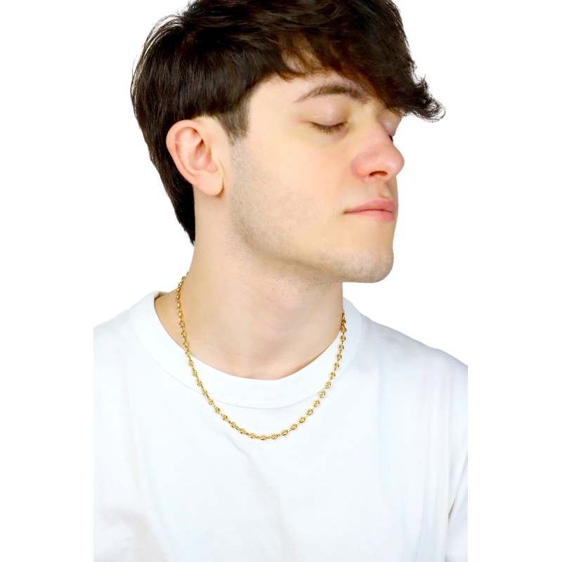 Chaîne grain de café or 18k longueur de 50 cm Chaîne grain de café or 18k longueur de 50 cm