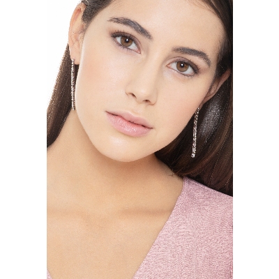 Boucles d'oreilles femme diamants  rivière en or blanc 750