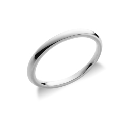 Jonc en or blanc 18k modèle confortable 3 mm