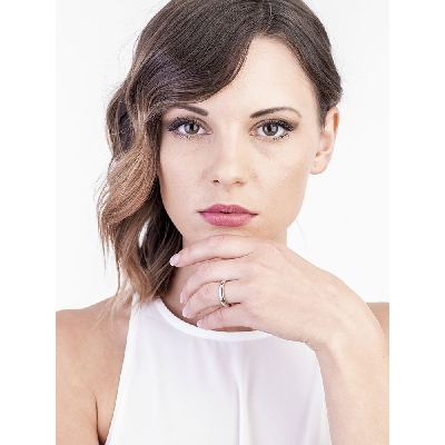 Jonc en or blanc 18k confortable 3.50 mm