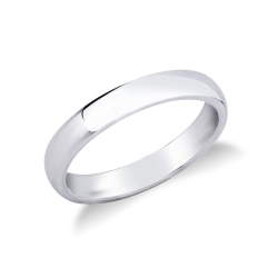 Jonc en or blanc 18k confortable 3.50 mm