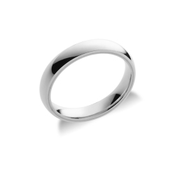 Jonc en or blanc 18k confortable 4 mm
