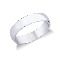 Jonc en or blanc 18k confortable