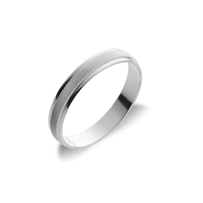 Alliance or blanc 18k/750 diamantée