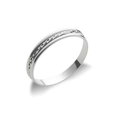 Alliance anniversaire or blanc 18k diamantée