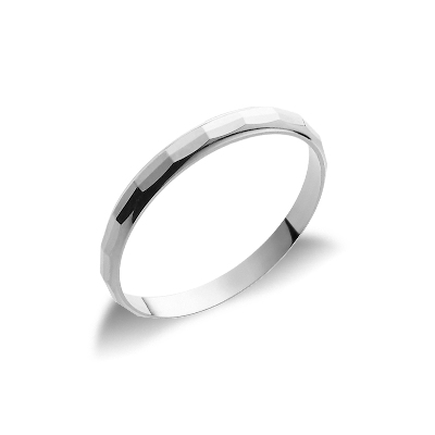 Alliance or blanc 18k femme homme