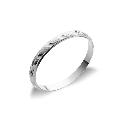 Alliance or blanc 18k diamantée