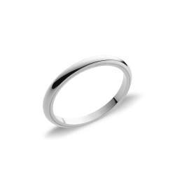 Alliance femme or blanc 18k demi jonc
