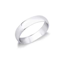 Alliance demi-bombé confort or blanc 18k