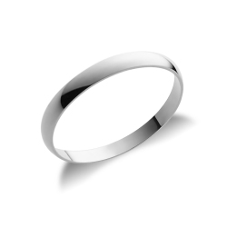 Alliance or blanc femme classique  (18k)