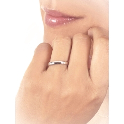 Jonc Femme Homme en or blanc 750  2