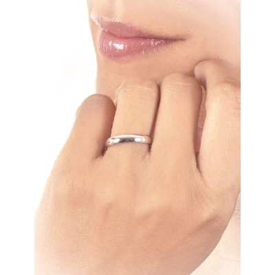 Jonc Femme Homme en or blanc 750 