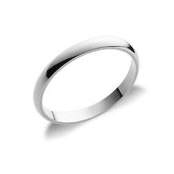 Jonc Femme Homme en or blanc 750