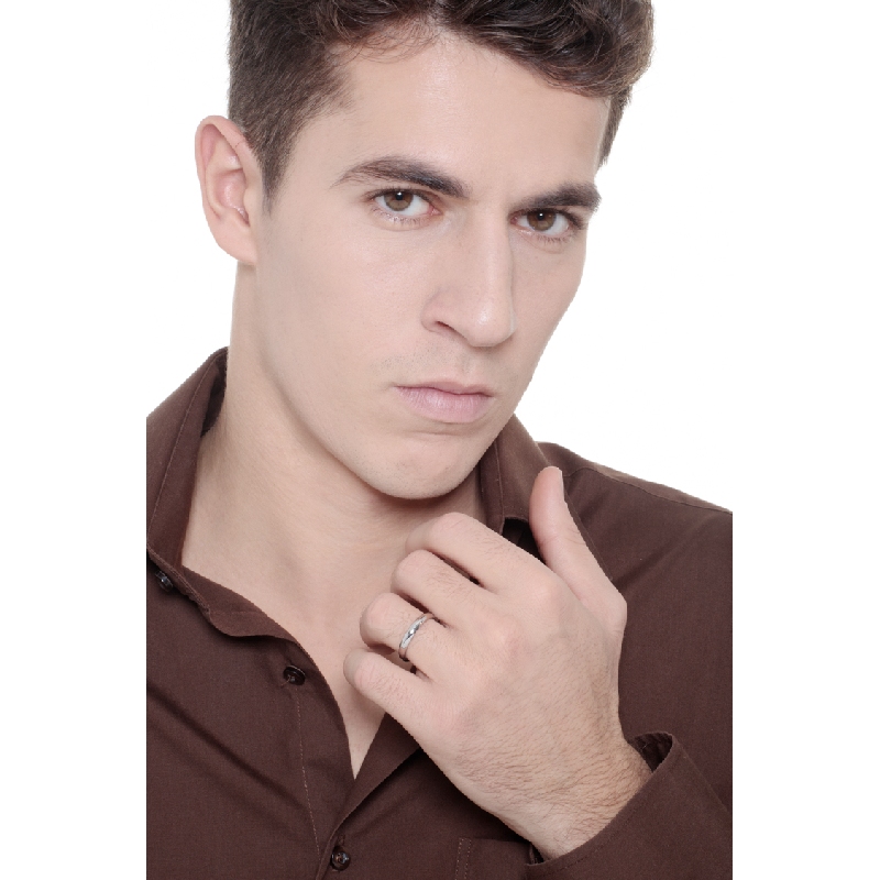 Alliance en or blanc 750