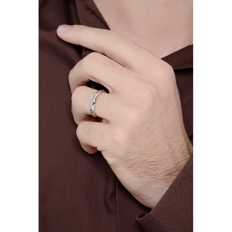 Alliance en or blanc 750