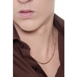 Chaîne à maillons pour hommes or blanc et jaune 18k 2