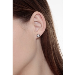 Puces diamant  0.30 ct or blanc 18k serti clos 2