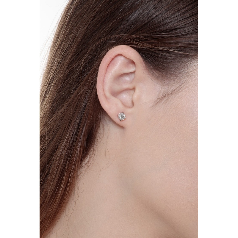 Boucles d'oreilles diamants 0.80 ct en or blanc 18k Boucles d'oreilles diamants 0.80 ct en or blanc 18k
