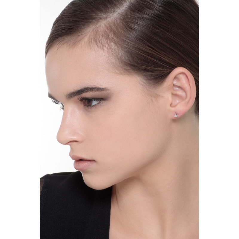 Boucles d'oreilles Femme en or blanc 18k avec diamants 0.20 ct  Boucles d'oreilles Femme en or blanc 18k avec diamants 0.20 ct