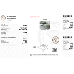 Diamant Certifié IGI  0.40 CT D SI1 2