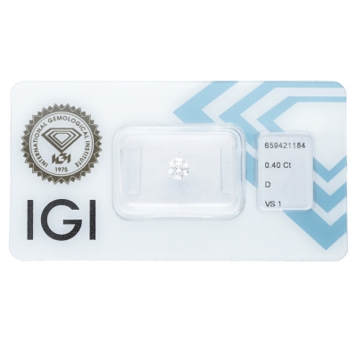 Diamant Certifié IGI  0.40 CT D VS1