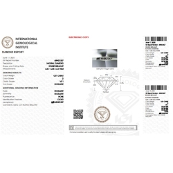 Diamant Certifié IGI 0.31 CT D VS1 2
