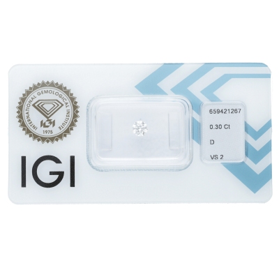Diamant Certifié IGI 0.30 CT D VS2 