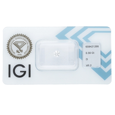 Diamant Certifié IGI 0.30 CT D VS2 