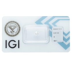 Diamant Certifié IGI 0.31 CT D  VS1