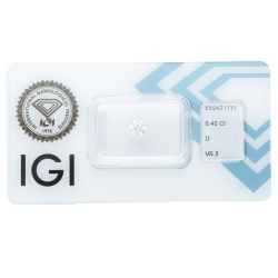 Diamant Certifié IGI 0.40 CT D VS2