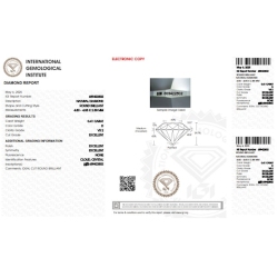 Diamant Certifié IGI  0.41 CT D VS2  2