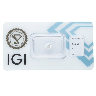 Diamant Certifié IGI 0.50 CT F SI1 