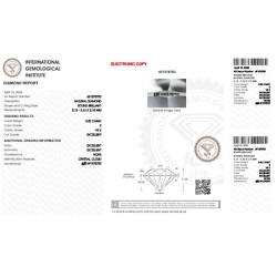 Diamant Certifié IGI  0.52 CT E VS2  2