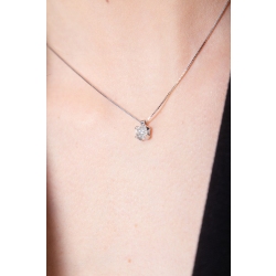 Pendentif solitaire diamant 0.50 ct or blanc 750 2