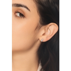 Boucles doreilles en or 750 avec aigue-marines ovale et diamants 2