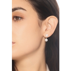 Boucles d’oreilles pavées diamants or 750 2