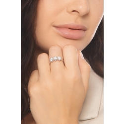 Bague trilogy en or blanc avec trois diamants CT 1,50 2