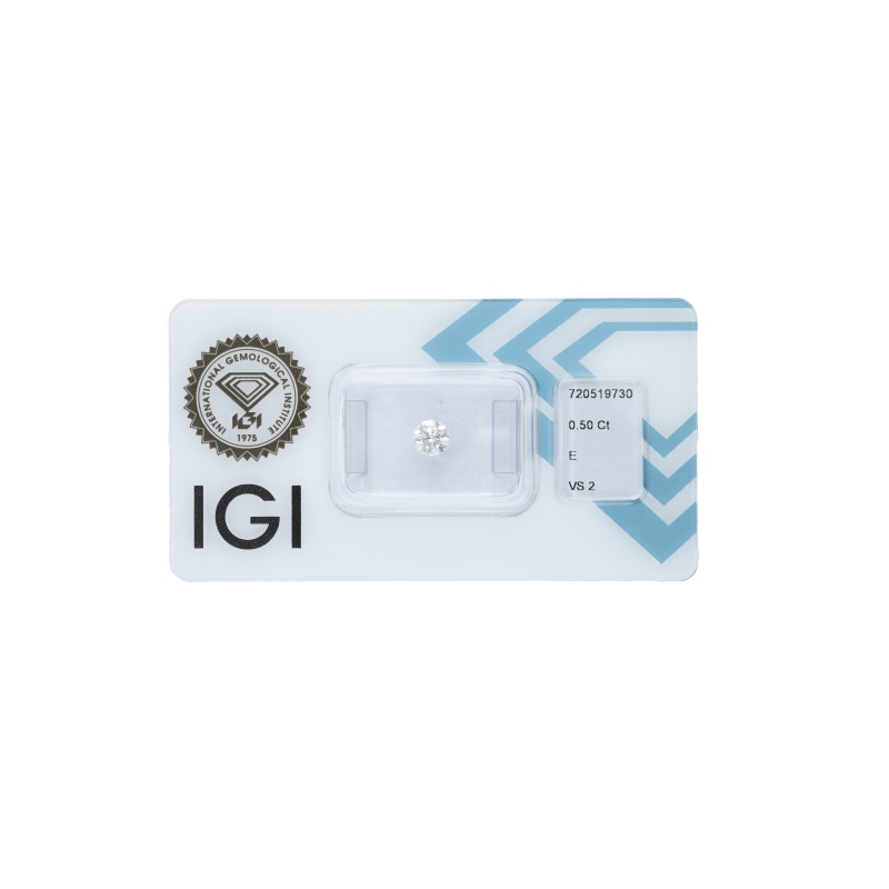 Diamant Certifié IGI   0.50 CT E VS2 