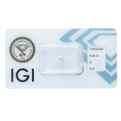 Diamant Certifié IGI 0.32 CT E SI2