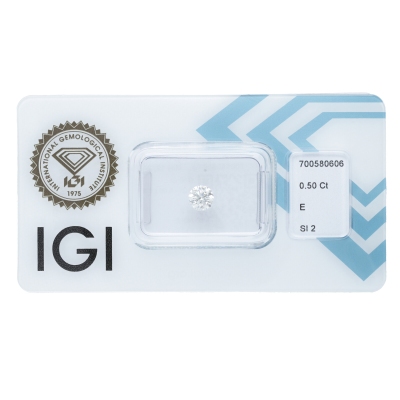 Diamant Certifié IGI  0.50 CT E SI2 