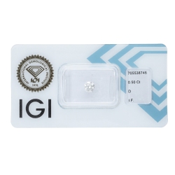 Diamant Certifié IGI   0.50 CT D IF