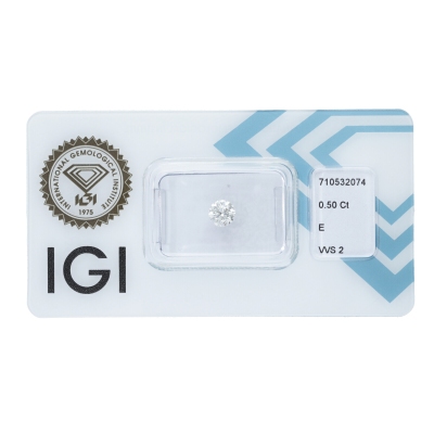 Diamant Certifié IGI  0.50 CT E VVS2