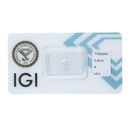 Diamant Certifié IGI  0.30 CT E VS2