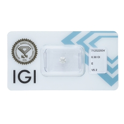 Diamant Certifié IGI  0.30 CT E VS2