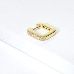 Mono boucle d’oreille en or jaune 18ct  diamants