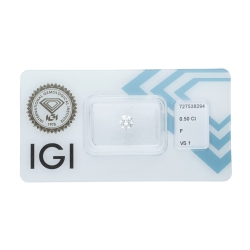 Diamant Certifié IGI 0.50 CT F VS1