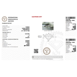 Diamant Certifié IGI  0.32 CT D VS1 2