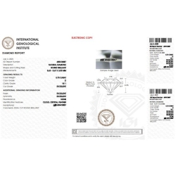 Diamant Certifié IGI  0.70 CT D VS1 2